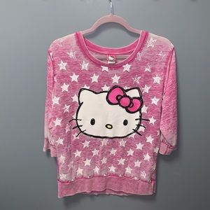 Pink Hello Kitty Top with Stars and Logo